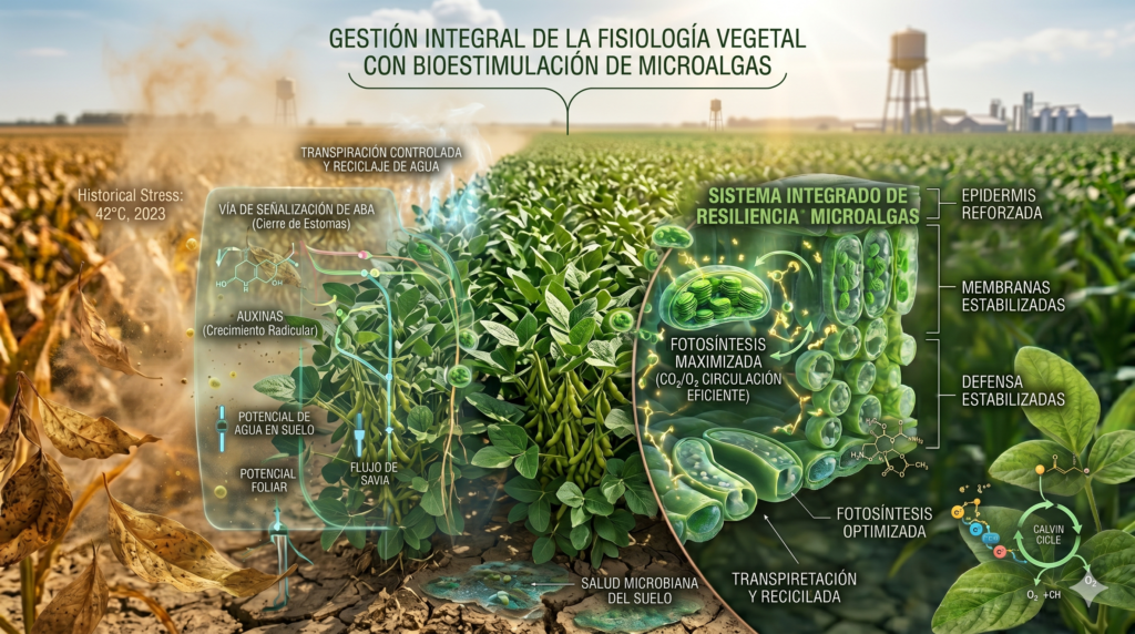 Bioestimulación con microalgas para mantener actividad fisiológica en cultivos