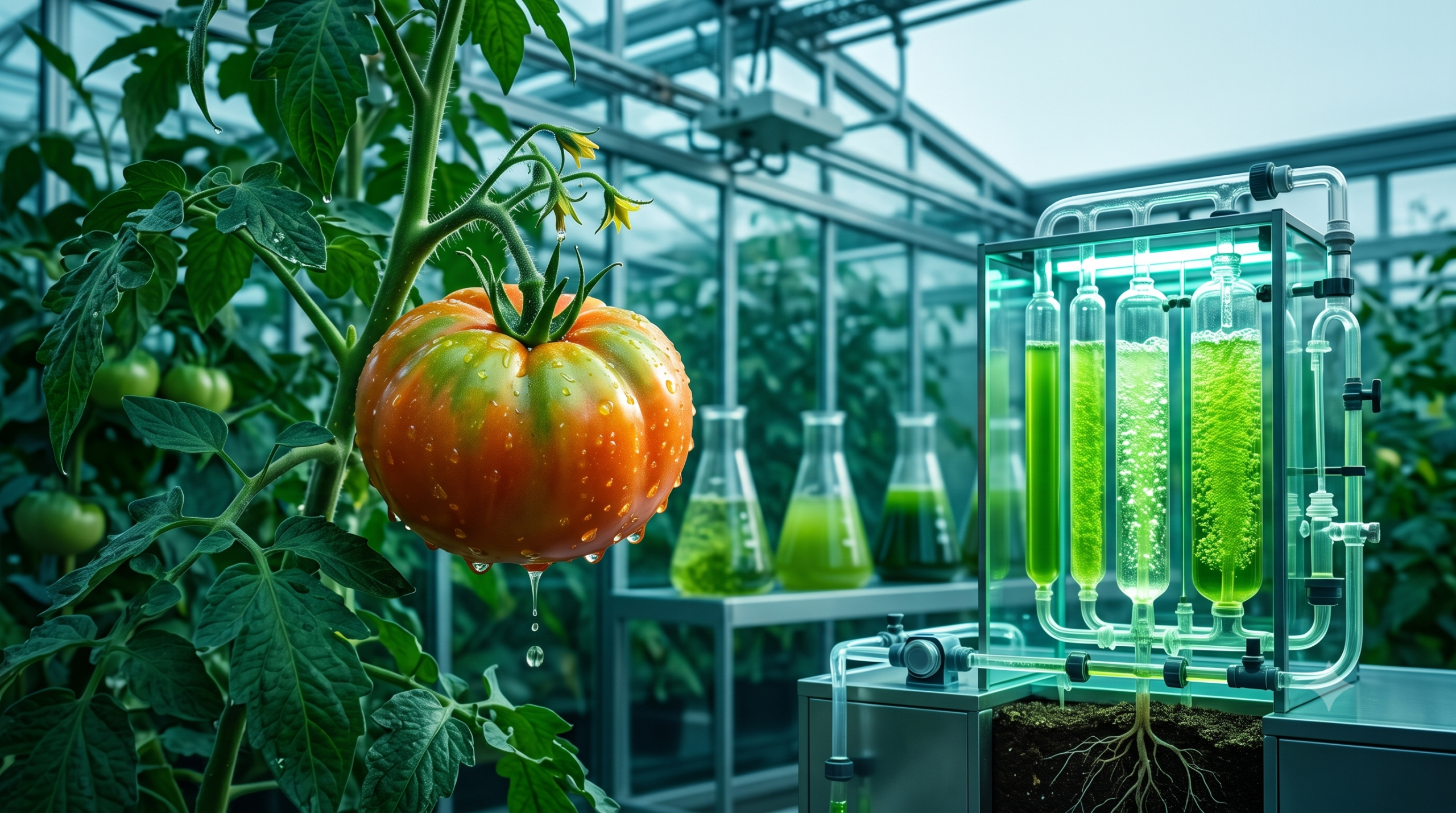 Fruto en llenado activo con estética biotecnológica y línea de productos Nerthus, síntesis del artículo.