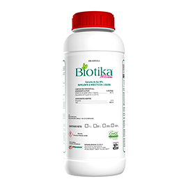 Biotika Allium Repelente e insecticida de origen orgánico a base de extracto de ajo, puede ser aplicado vía foliar y con efecto sistémico en la planta, en los cultivos y plagas.