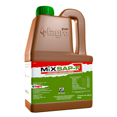 MixSap-F Bioestimulante y antioxidante natural. Líquido compuesto a base de productos orgánicos.
