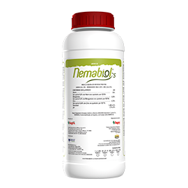 Nemabiol-s Nematicida orgánico derivado de extractos vegetales y microorganismos.